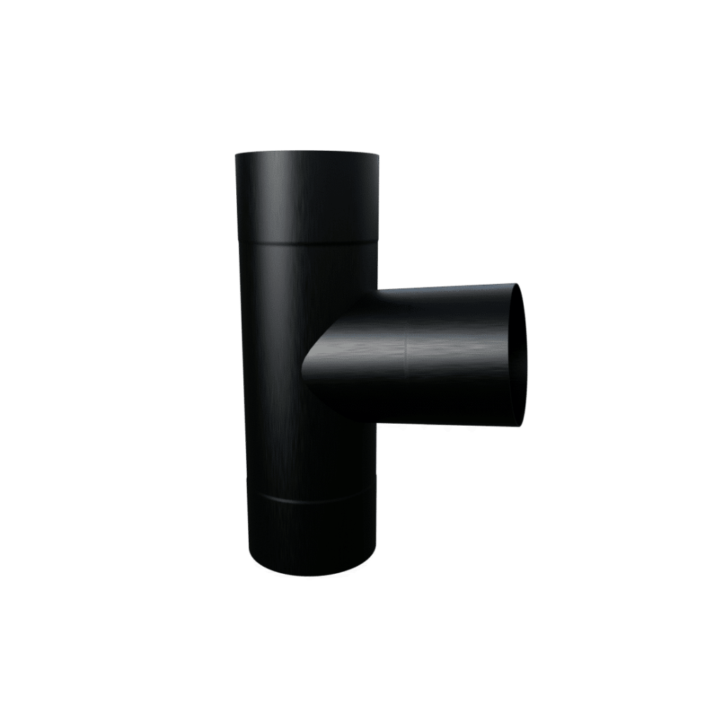 zwart zinken t stuk 45 graden